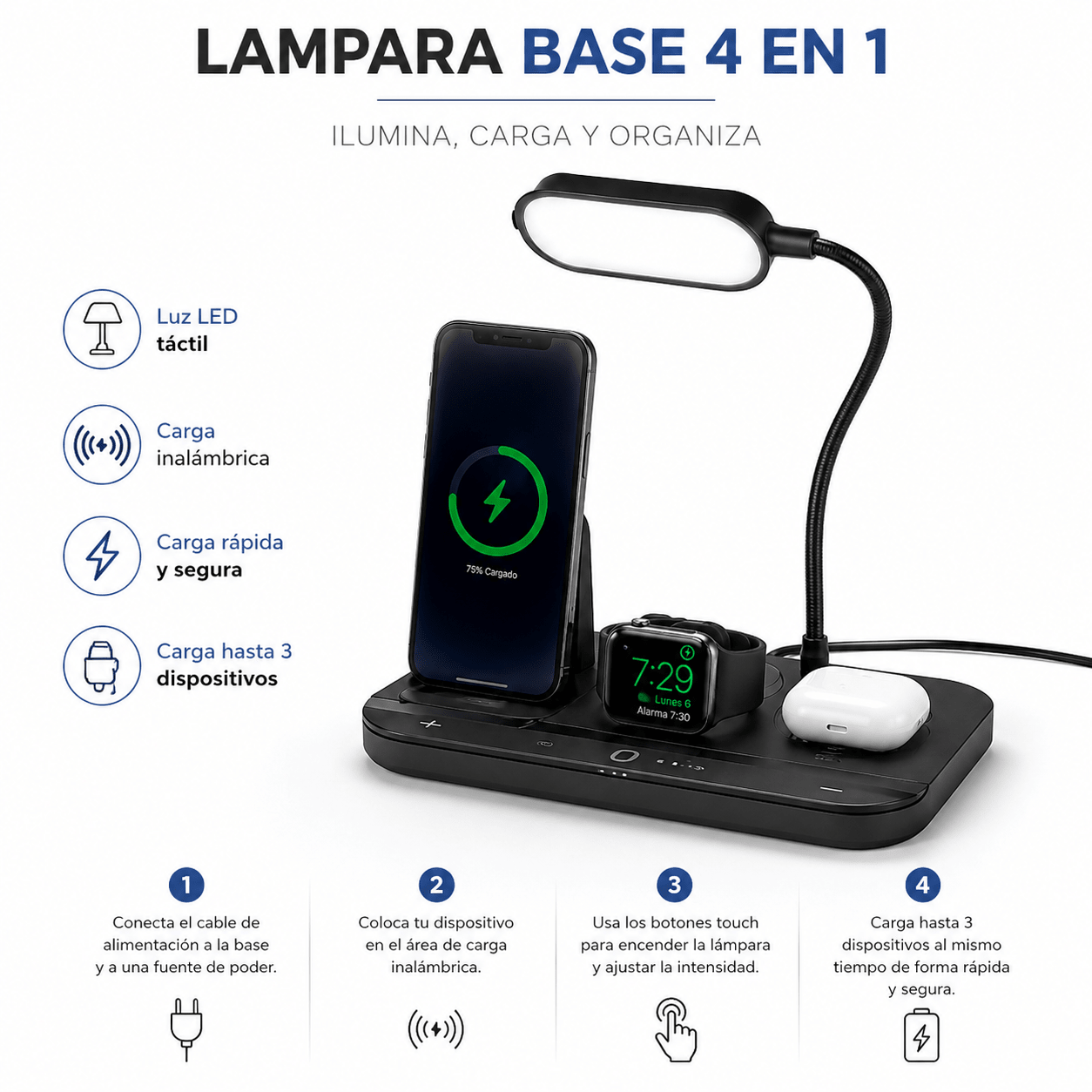 Base Lampara 4 en 1