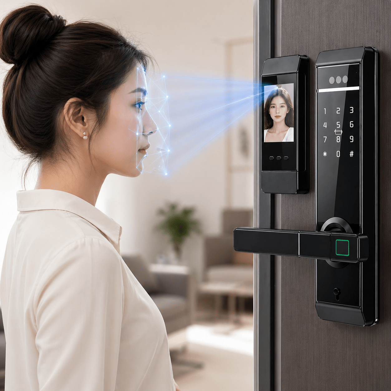 Cerradura Inteligente Face ID 3D | WiFi con Huella | App y Código Digital