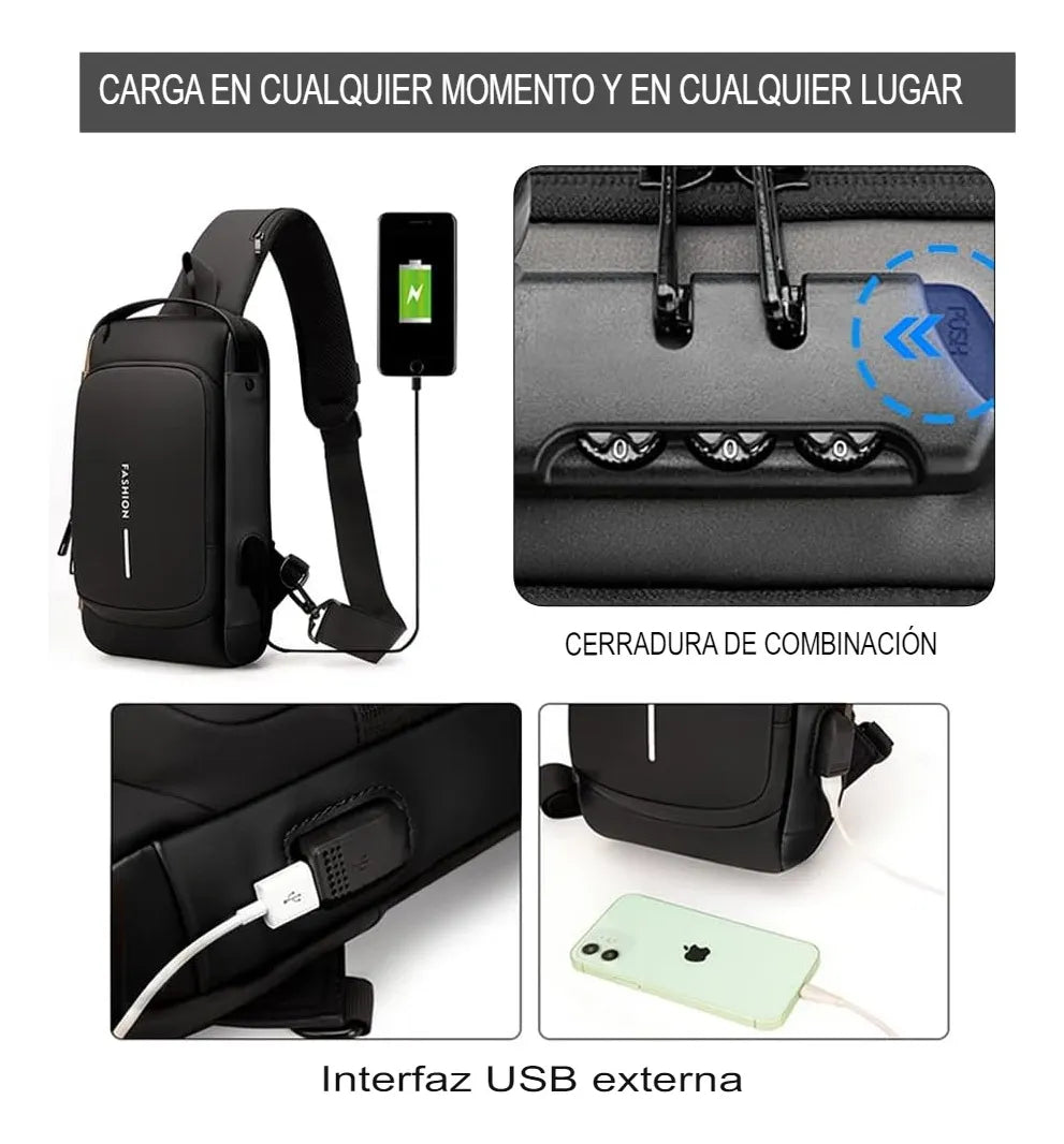 Bolso Antirobo + Power Bank OCZU 10.000 mAh
