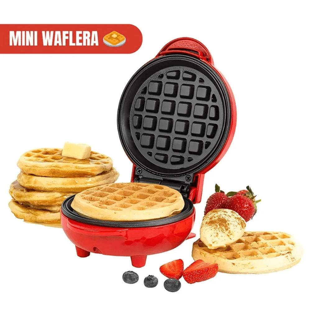 Mini Waflera Antiadherente Electrica