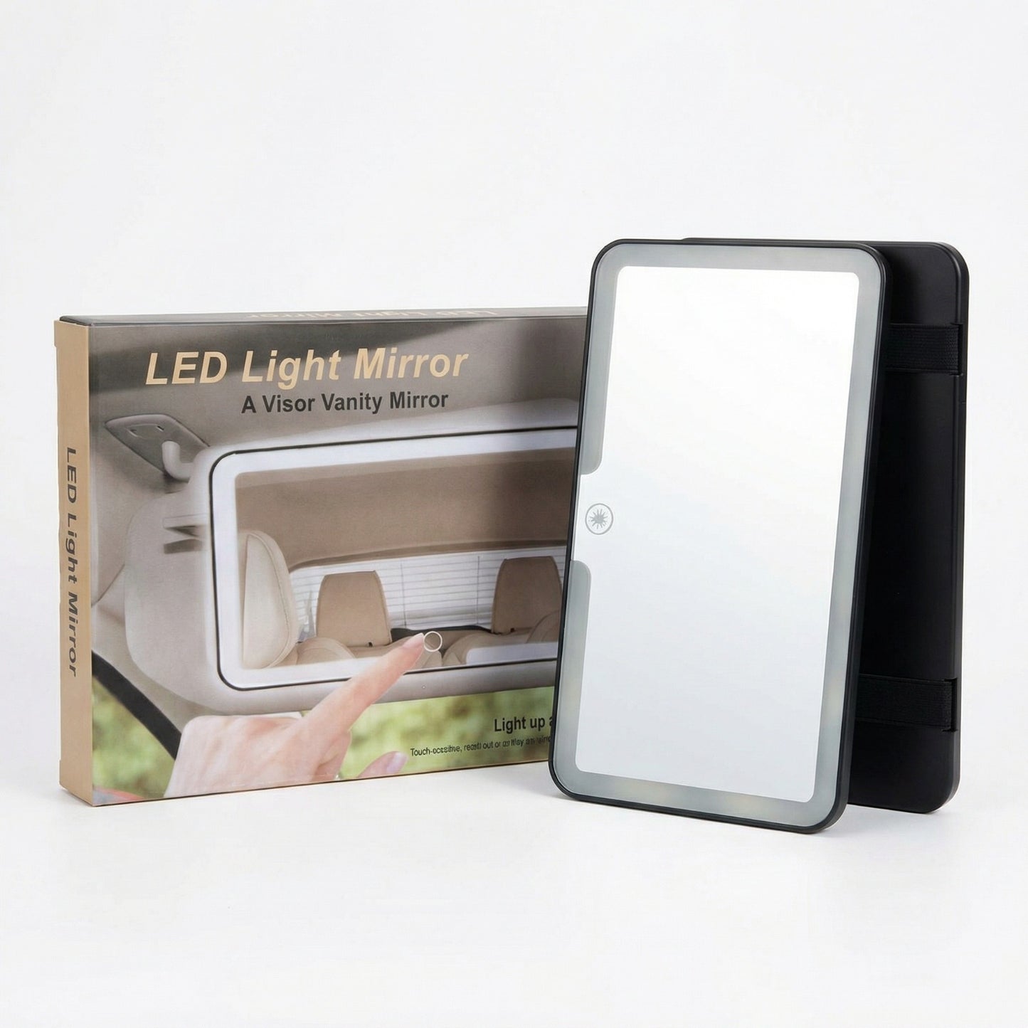 GlowDrive™️ – Espejo LED Táctil para Carro