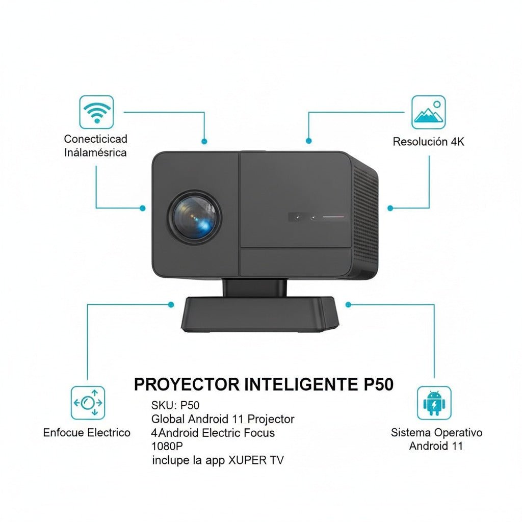 Proyector SmartVision 4K Android WiFi