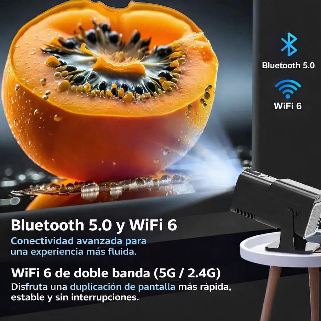 Mini Proyector HY320 Mini Pro 4K WiFi Bluetooth Android 11