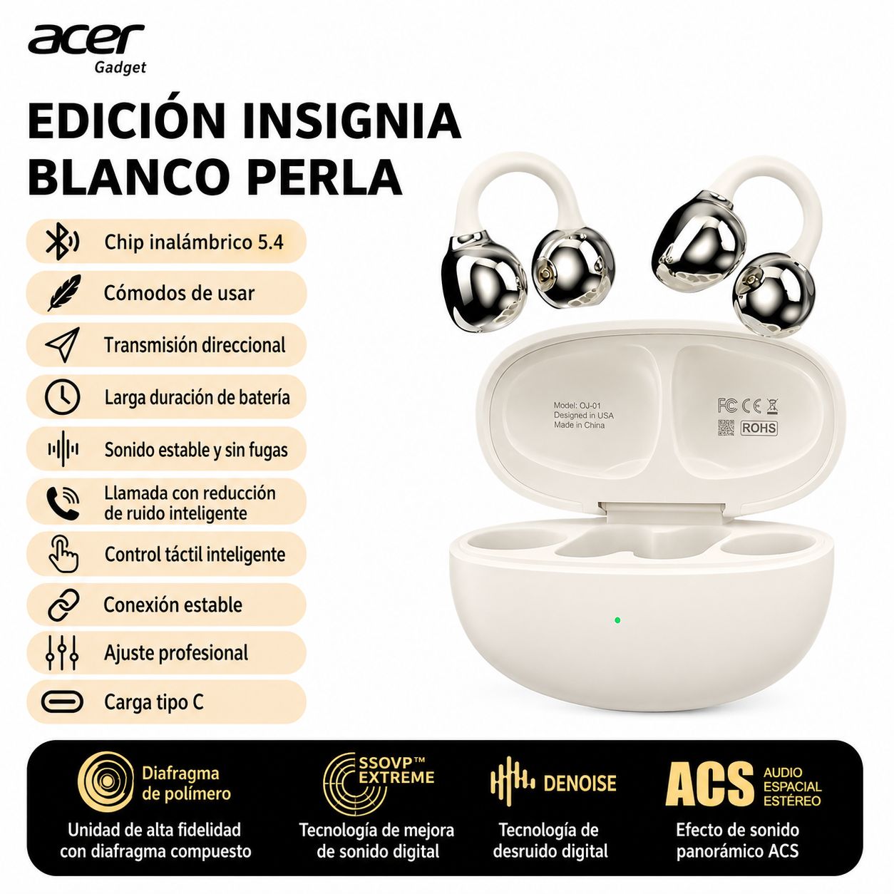 Audifonos Inalambricos G-TIDE Clip