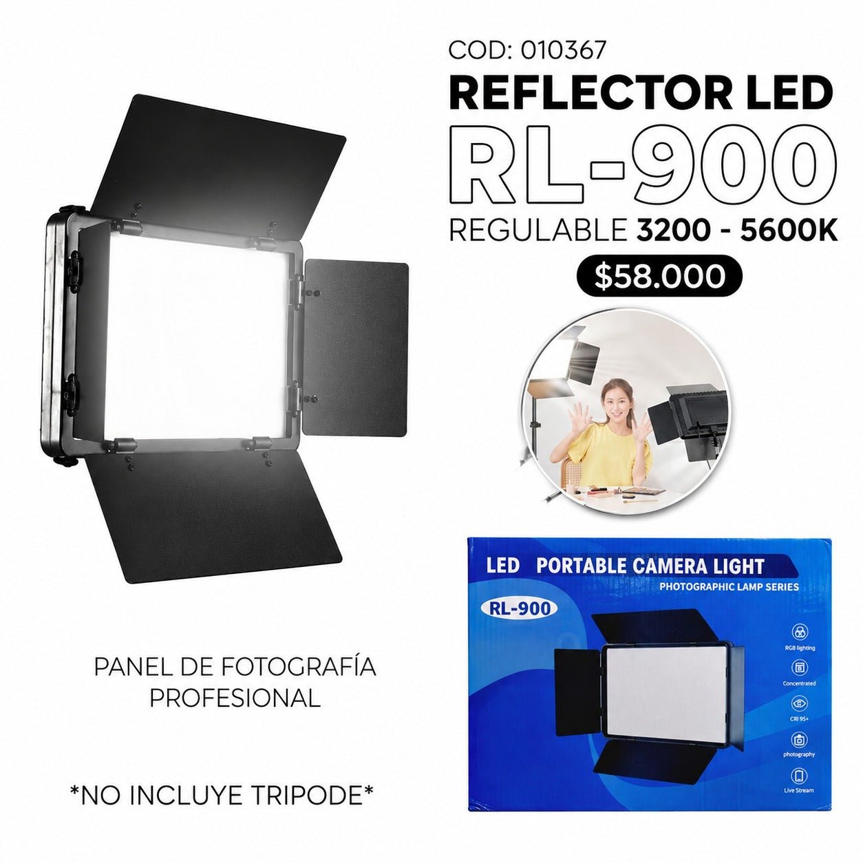 Luz LED Profesional para Streaming y Contenido