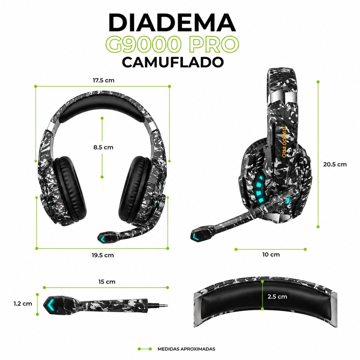 Diadema Gamer Camuflada