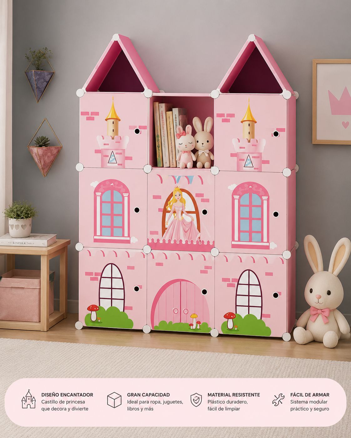 Armario Organizador Infantil Modular Castillo