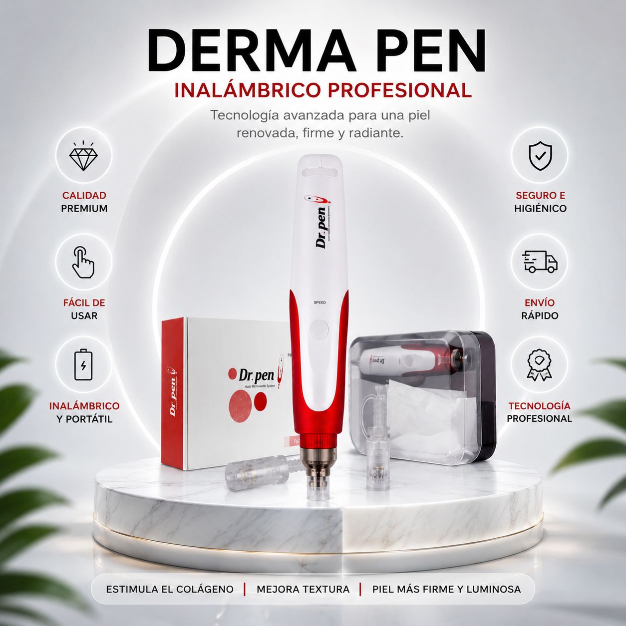 Derma Pen Inalámbrico Profesional Recargable USB