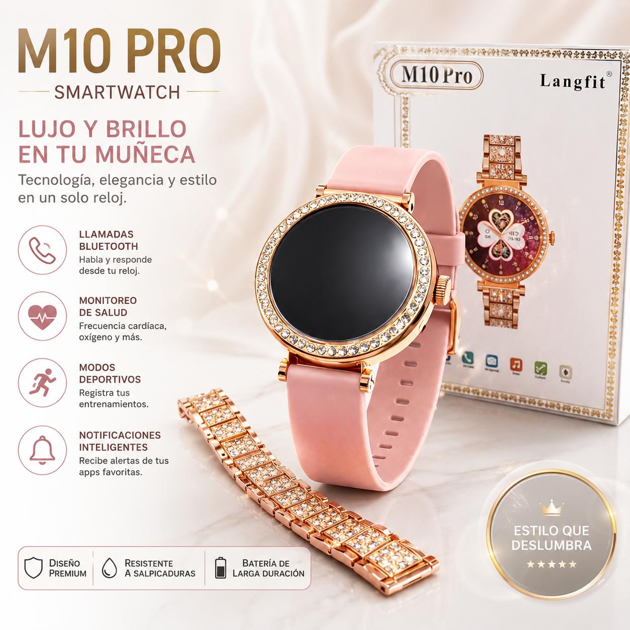 Reloj Smartwatch Inteligente M10 Pro Con Correas Intercambiables