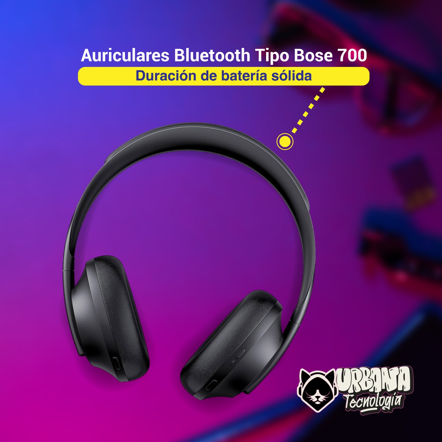 Audifonos con pantalla + Auriculares Bluetooth Tipo Bose 700