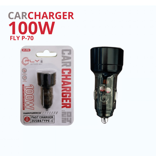 Cargador de Carro 100W – USB + Type-C