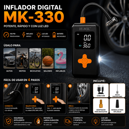 Inflador Digital Multifuncion