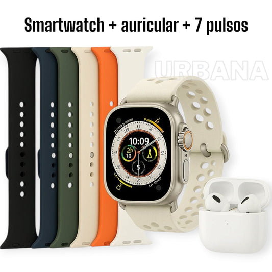 Reloj Inteligente  Smartwatch + Audífono Bluetooth
