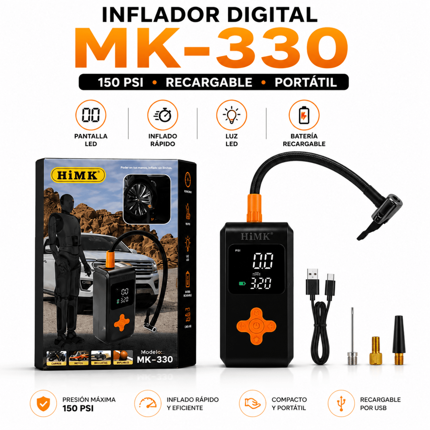 Inflador Digital Multifuncion