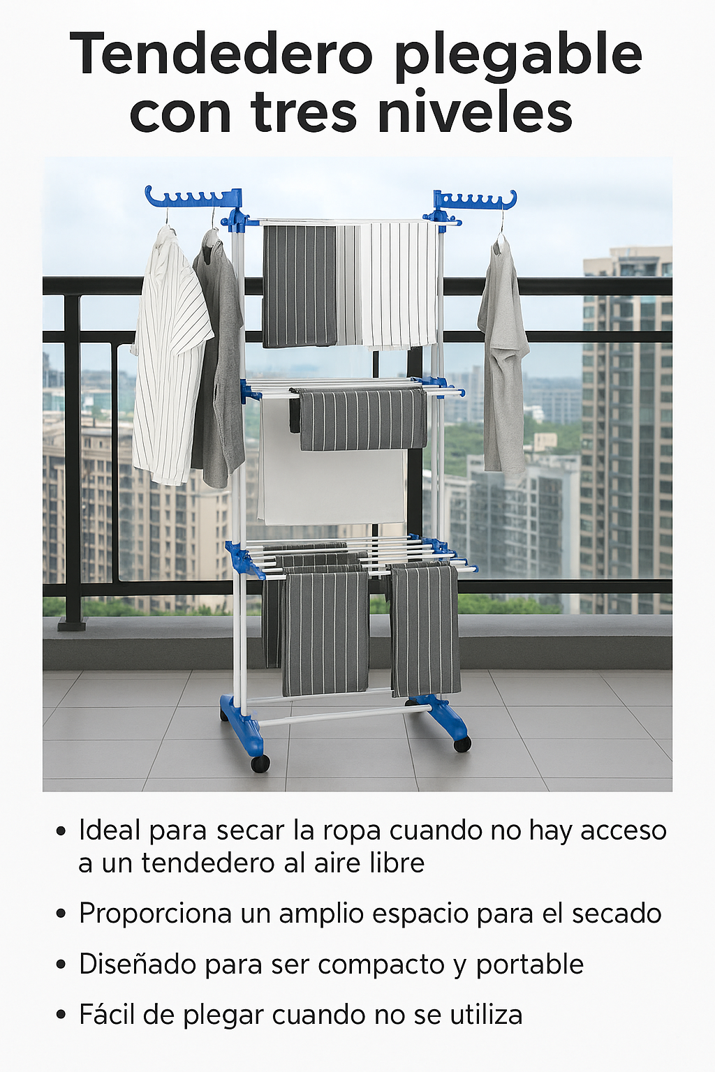 Tendedero de ropa plegable