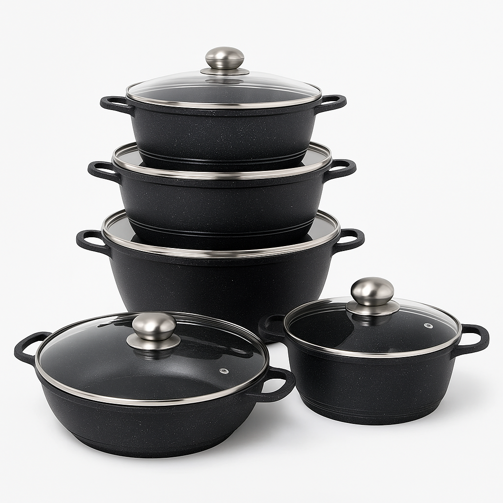 Set de ollas x10 piezas  + olla presion 6 litros