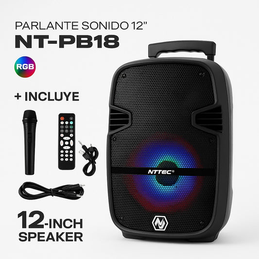 Parlante sonido 12 Pulgadas NT-PB18