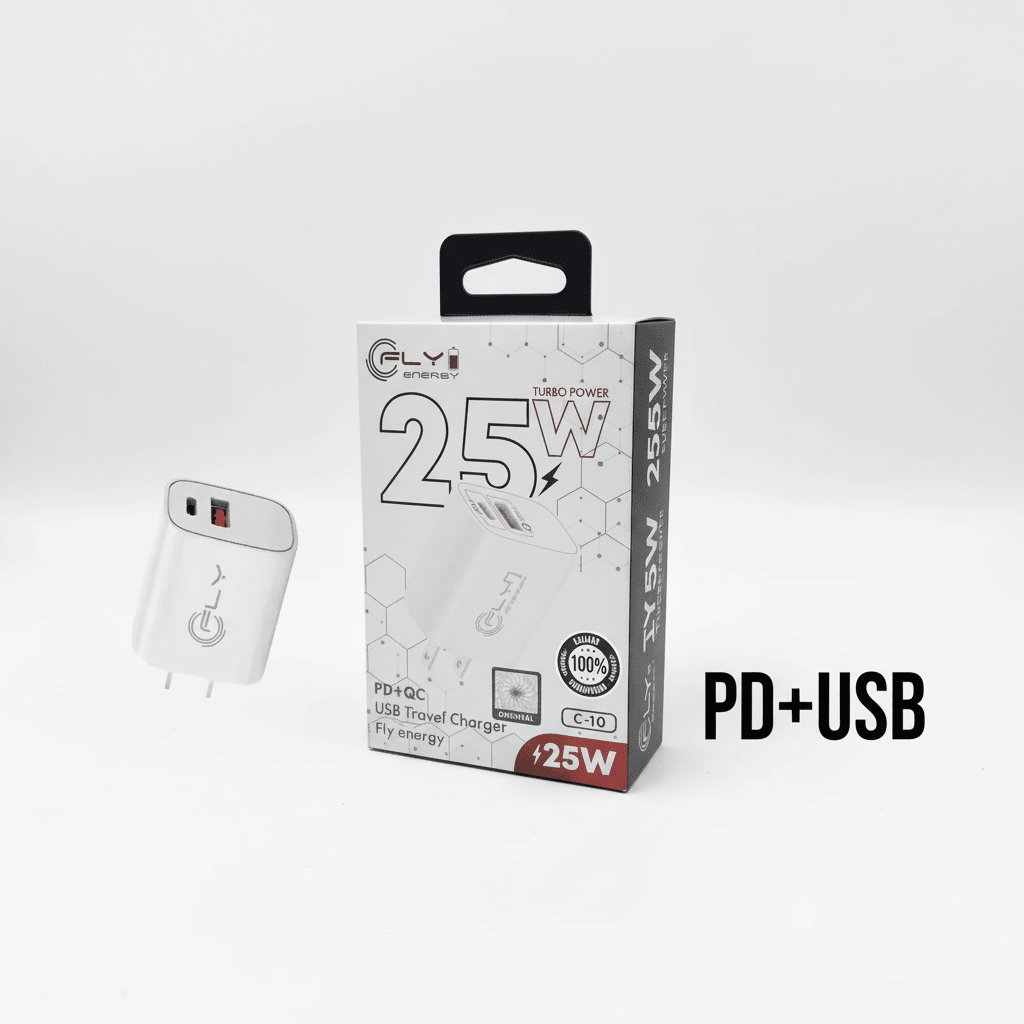 Cargador Turbo Power FLY 25W (USB-C + USB)