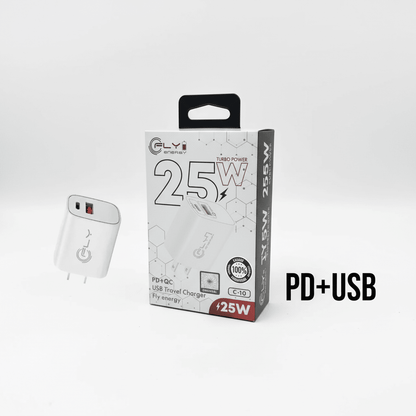 Cargador Turbo Power FLY 25W (USB-C + USB)