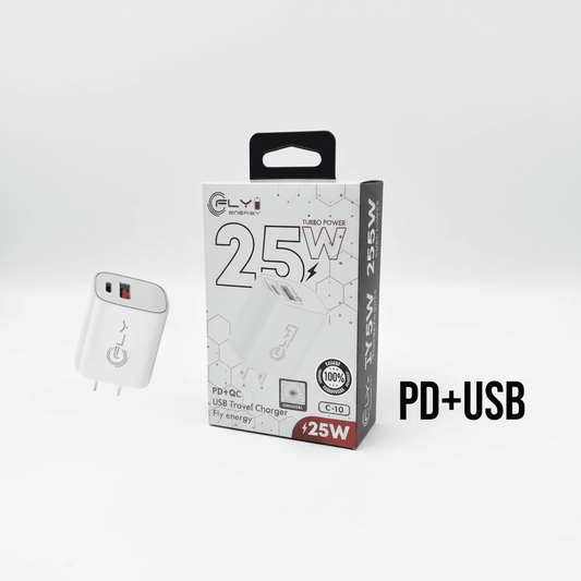 Cargador Turbo Power FLY 25W (USB-C + USB)