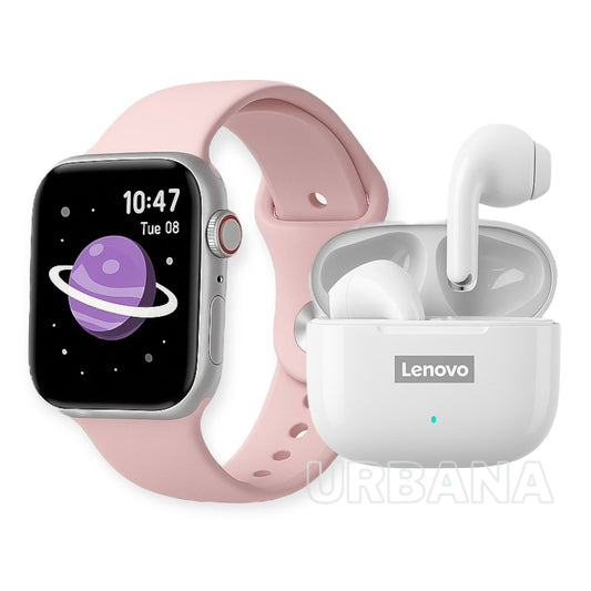 Reloj SmartWatch S9 Mini + Audífono Lenovo Bluetooth Original