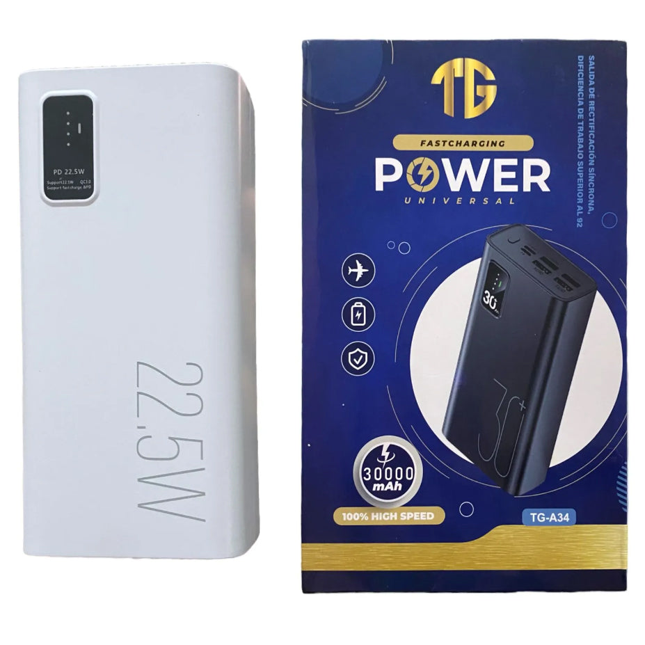 PowerBank 30.000 MAH + Pantalla Digital + Garantia 3 Meses