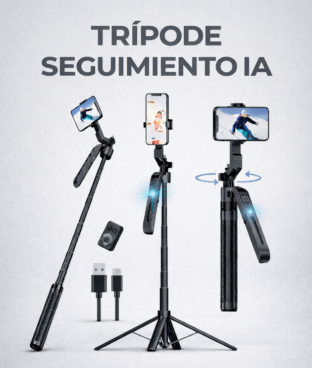 Trípode Inteligente con Seguimiento AI – 3 en 1