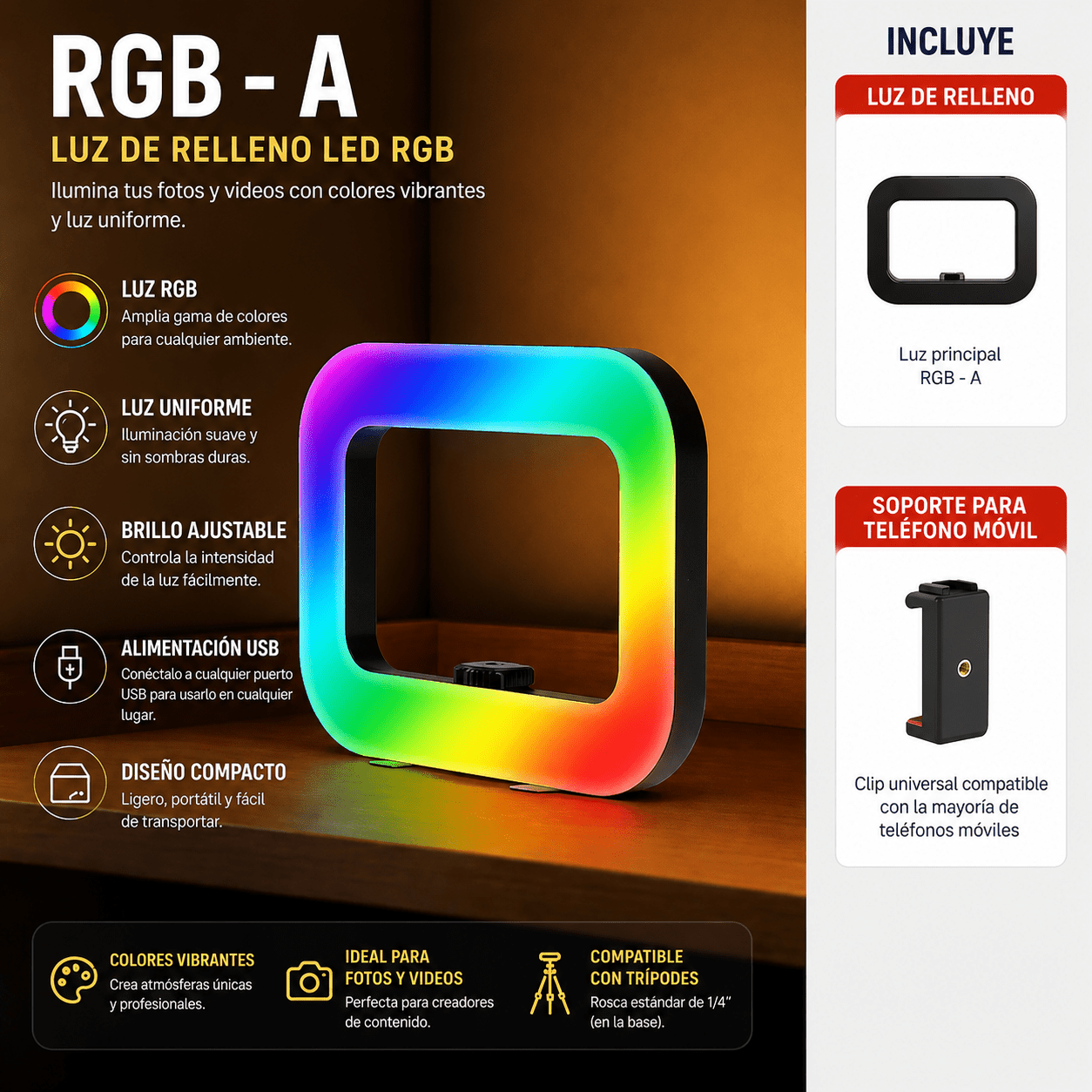 Luz LED RGB Multicolor