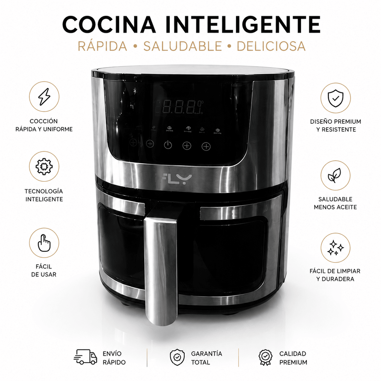 Freidora de Aire Digital Fly 6 Litros
