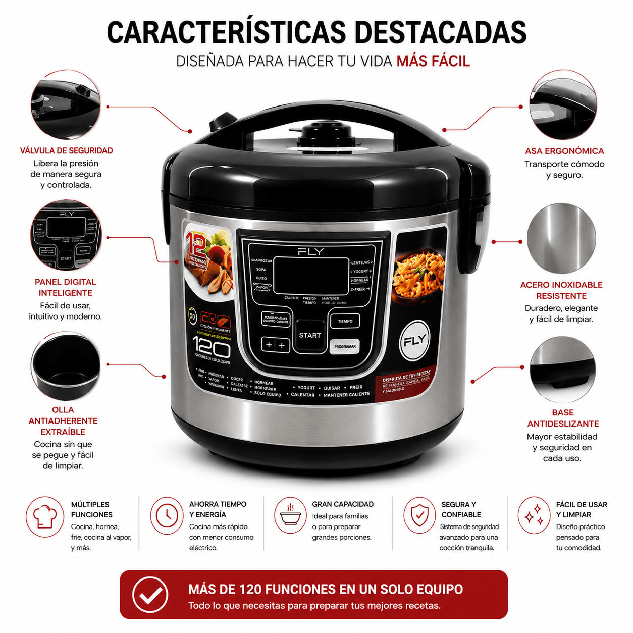 Olla Digital | Cocina Inteligente Multifuncional