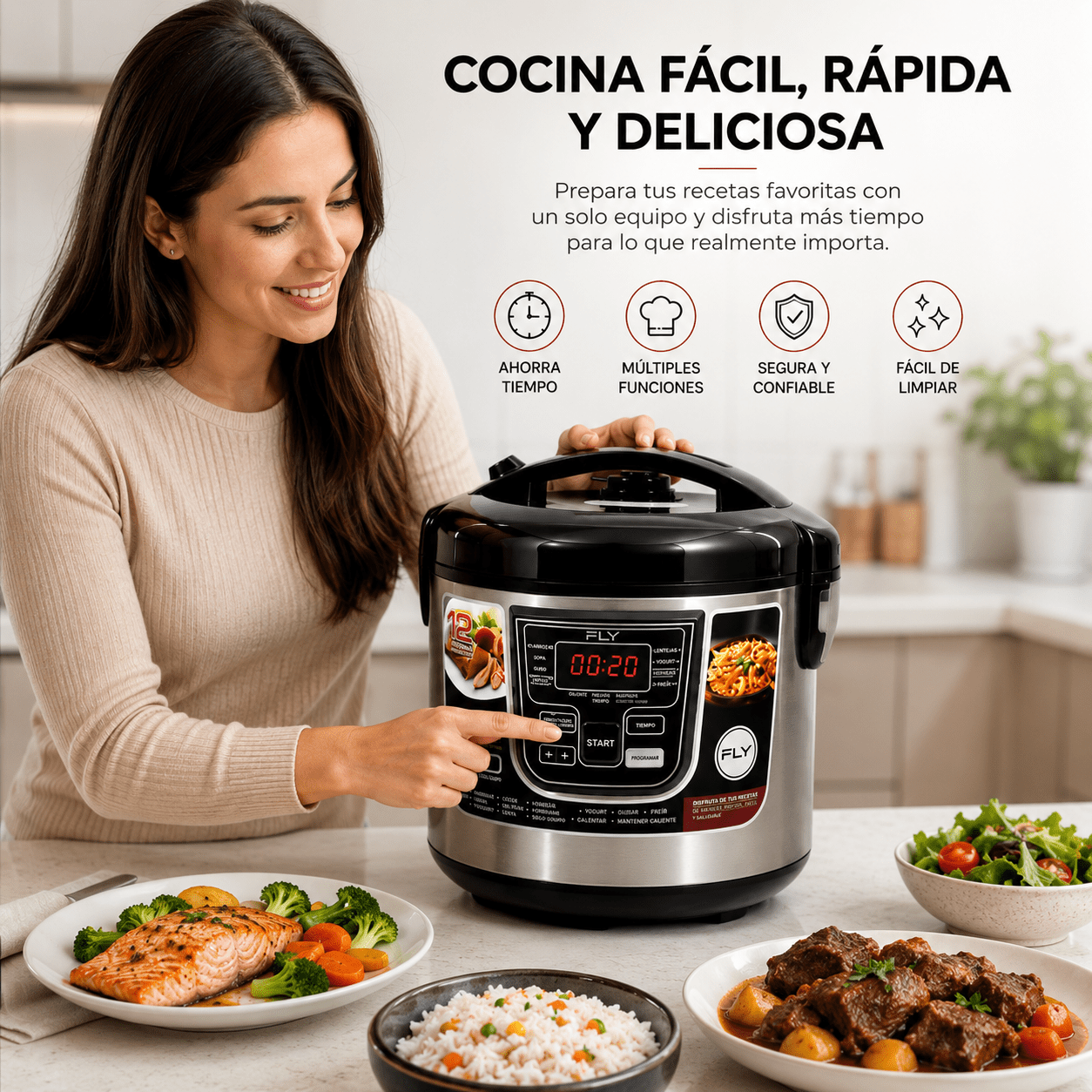 Olla Digital | Cocina Inteligente Multifuncional