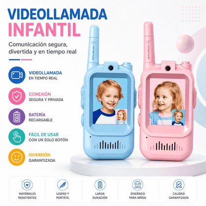 Walkie Talkie Infantil con Videollamada | Comunicación Divertida y Segura