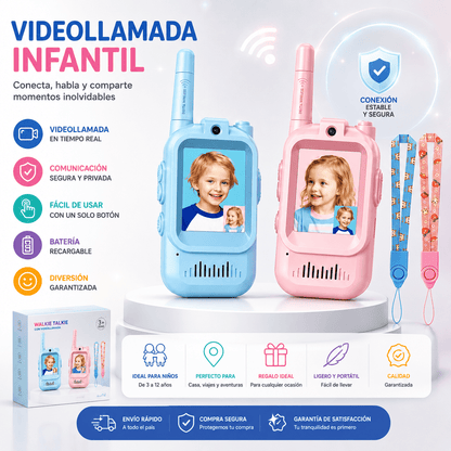 Walkie Talkie Infantil con Videollamada | Comunicación Divertida y Segura