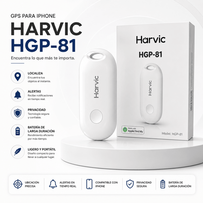 Rastreador Localizador Inteligente Harvic para Iphone | Apple Find My
