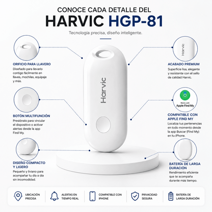 Rastreador Localizador Inteligente Harvic para Iphone | Apple Find My