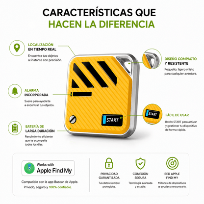 GPS Rastreador Localizador Inteligente Compatible con iPhone | Apple Find My