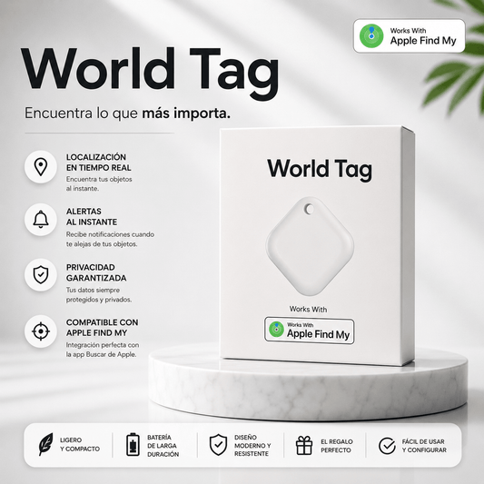 Rastreador Localizador Inteligente World Tag para iPhone | Apple Find My