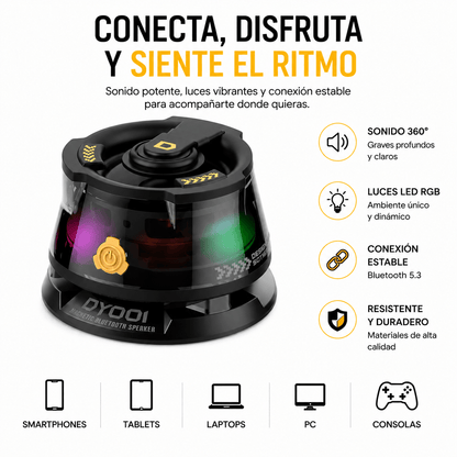 Mini Parlante Bluetooth Magnético RGB
