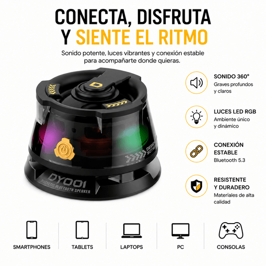 Mini Parlante Bluetooth Magnético RGB