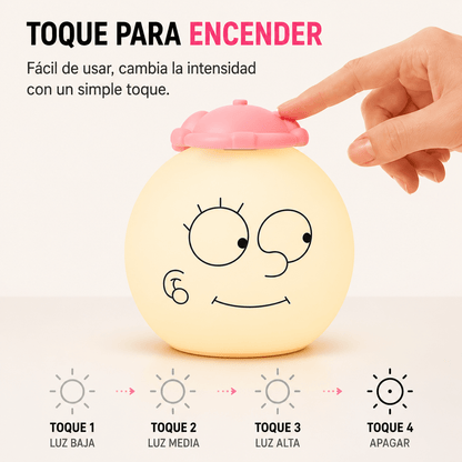 Lámpara Nocturna LED de Silicona Recargable | Diseño Divertido y Suave