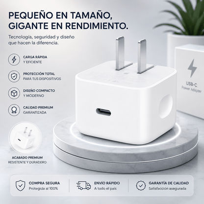Cargador USB-C Apple 40W Carga Rápida Inteligente