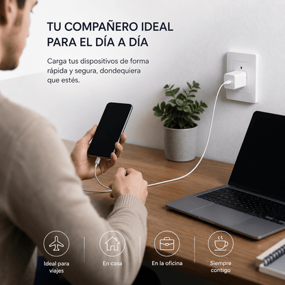 Cargador USB-C Apple 40W Carga Rápida Inteligente