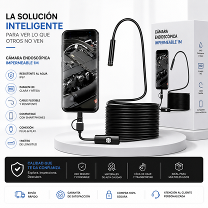 Cámara Endoscópica Impermeable para Celular 1M