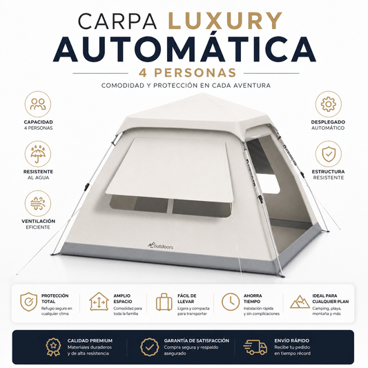Carpa Luxury Automática para 4 Personas – Despliegue Instantáneo