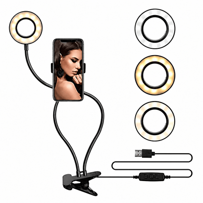 Soporte para Celular con Aro de Luz Ajustable