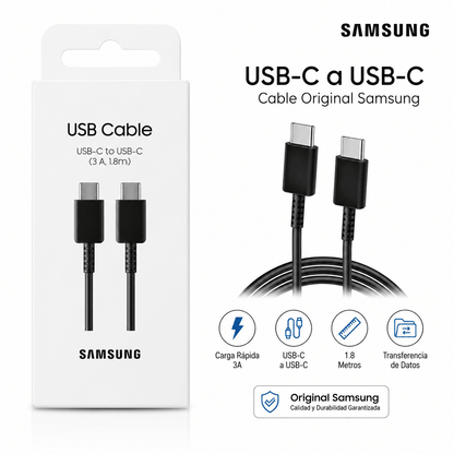 Cable Original Samsung USB-C a USB-C 3A 1.8M