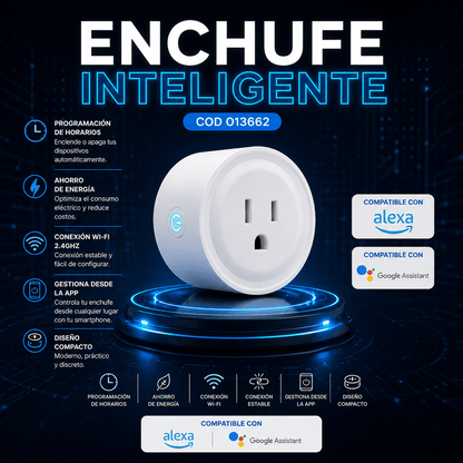 Toma corriente Inteligente l Alexa y Google Home l Domotica