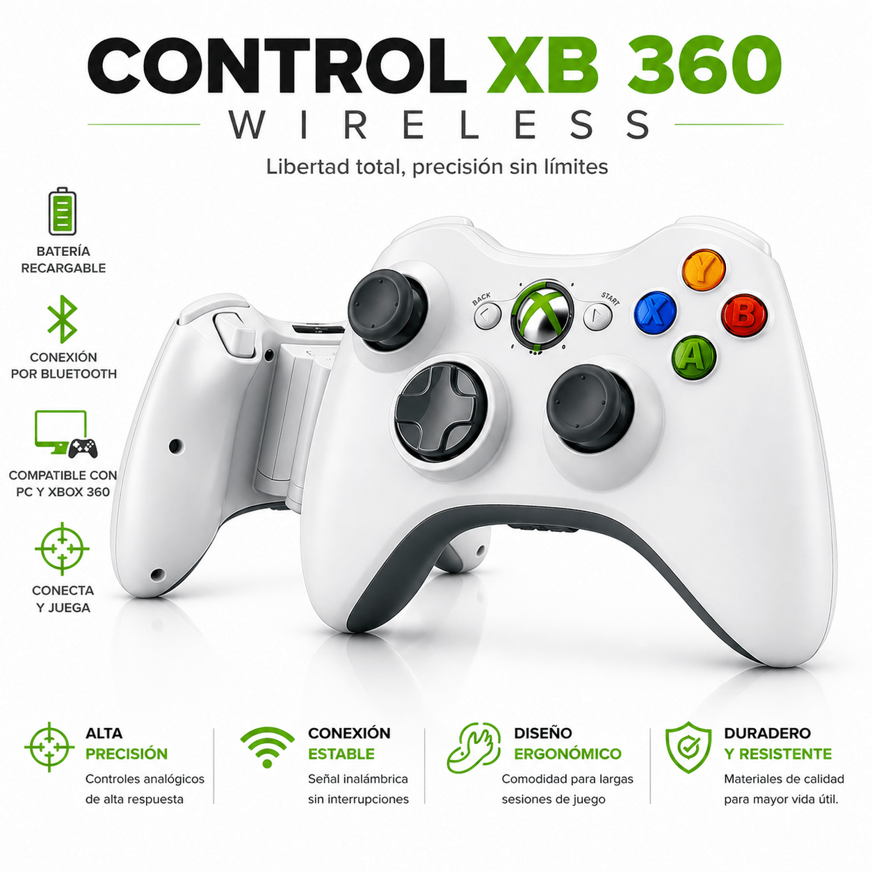 Control para Xbox 360 Inalambrico