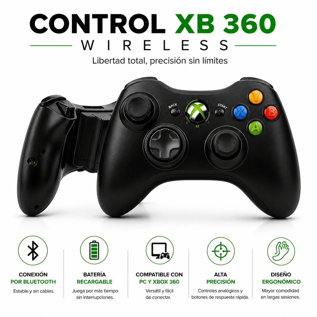 Control para Xbox 360 Inalambrico
