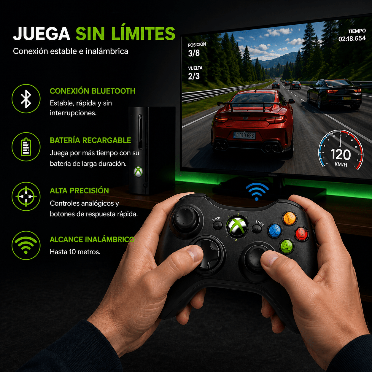 Control para Xbox 360 Inalambrico